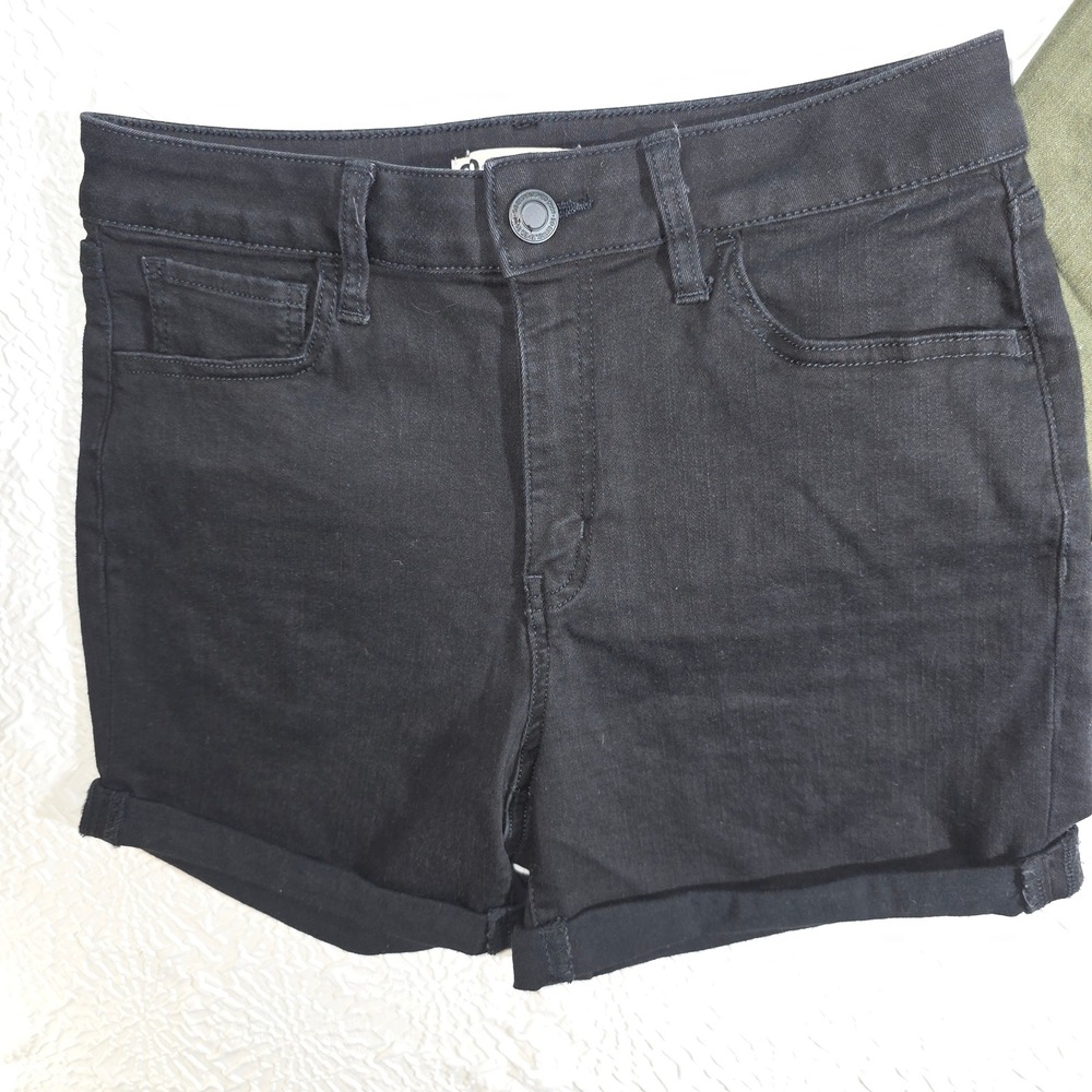 SO Goods For Life Womens High Rise Midi Shorts Bundle Black Olive Green Size 11 - Picture 6 of 9